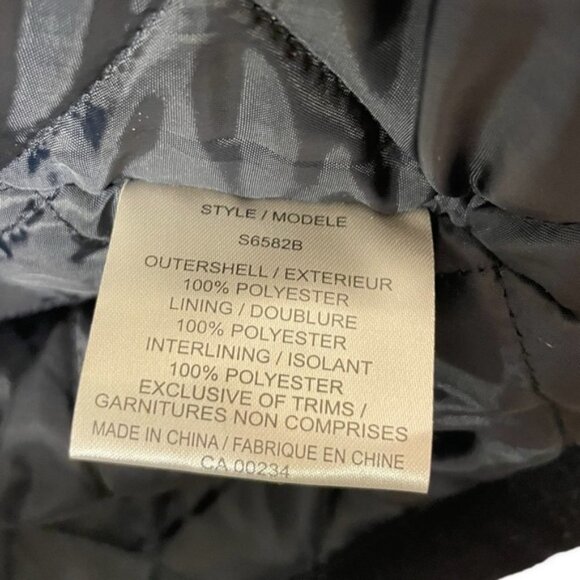 F.o.g London Fog kids black hooded duffle coat 6X - Picture 9 of 10